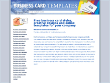Tablet Screenshot of businesscardtemplates.co